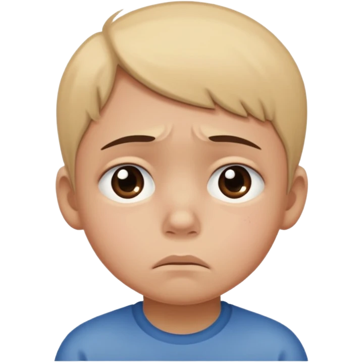 child with Shame - painful feeling from consciousness of guilt or dishonor emoji