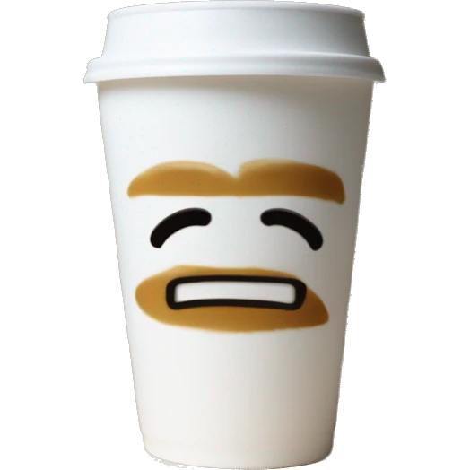 The name "Dudinha" printed on a Latte cup emoji