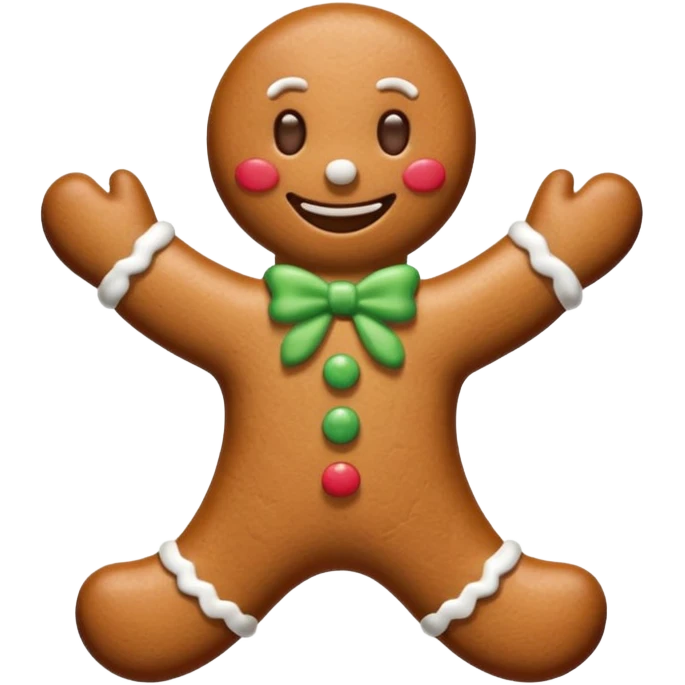 Omino di pan di zenzero con solo glassa bianca  emoji