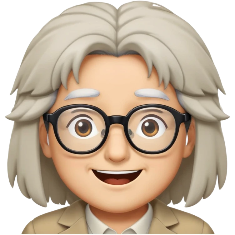 _cinematic-realistic-portrait-of-ghibli,-depicted-with--large-rectangular-glasses,-his-happy-expression-rendered-in-lifelike-detail,-illuminated-with-soft,-realistic-lighting-that-emphasizes-his-creative-genius, his eyes shut  and big bushy black eyebrows emoji
