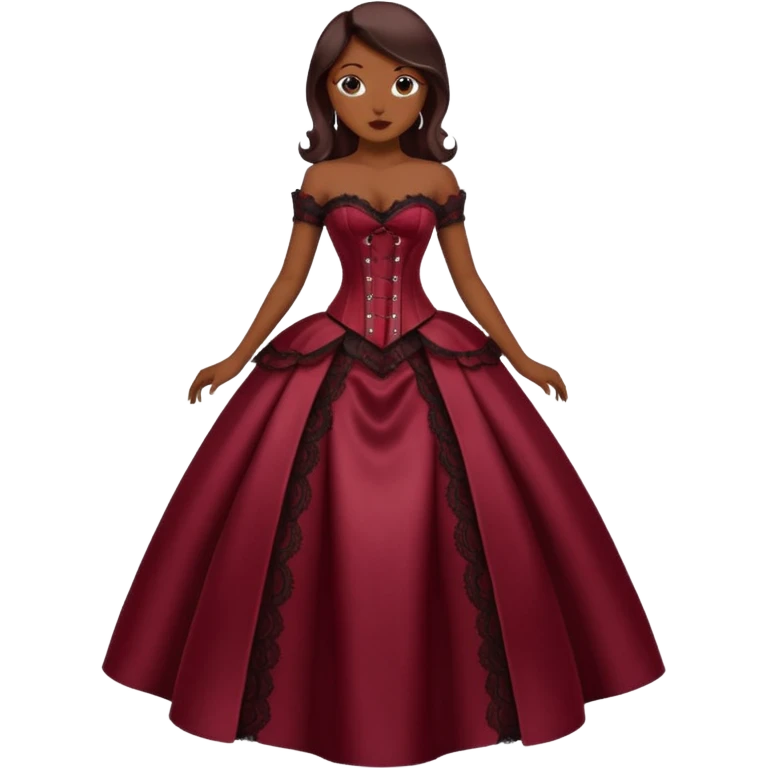 burgundury corset dress emoji