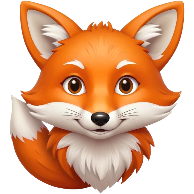 Cute mischievous fox emoji