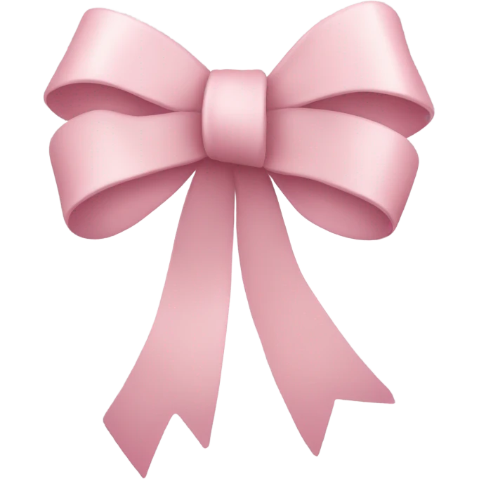 light pink ribbon bow emoji