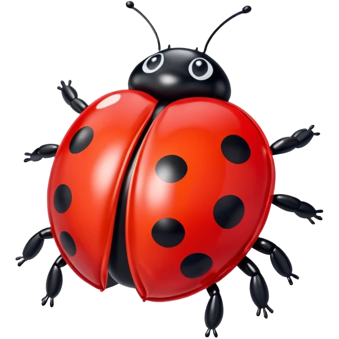   jeff koons style inflatable ladybug art emoji