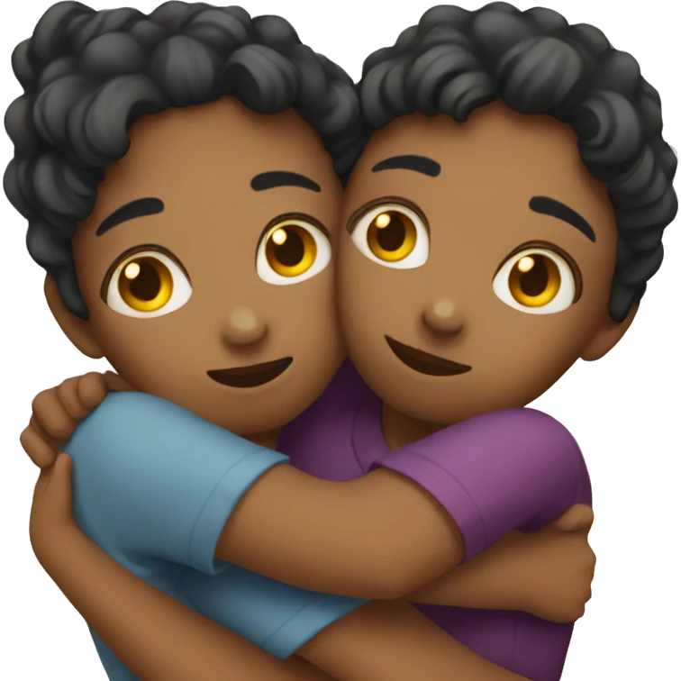 Two bestie hugging emoji