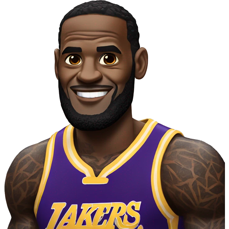 Lebron James in a laker jersey emoji