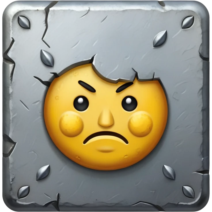 small, fat wall nail that looks hammered with an expressive face emoji