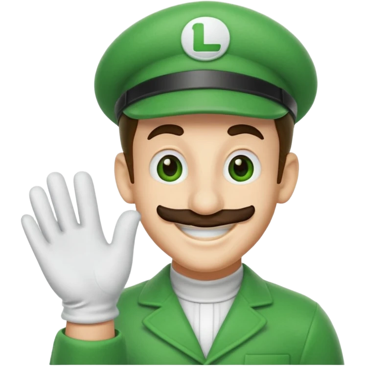 Luigi white gloves emoji
