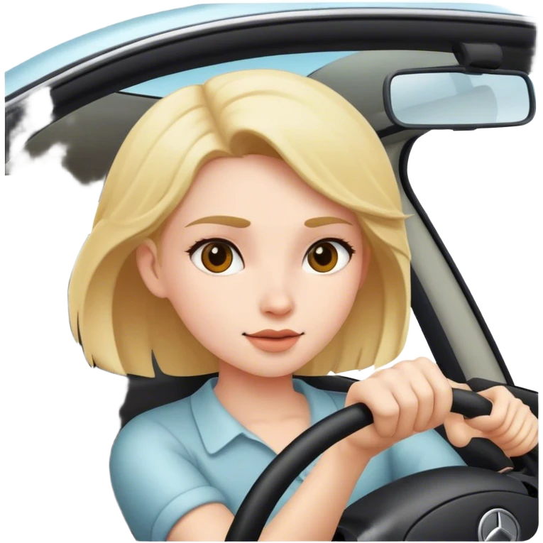 girl driving car emoji