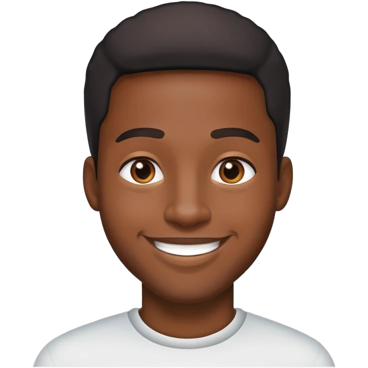 Black man with a friendly smile emoji