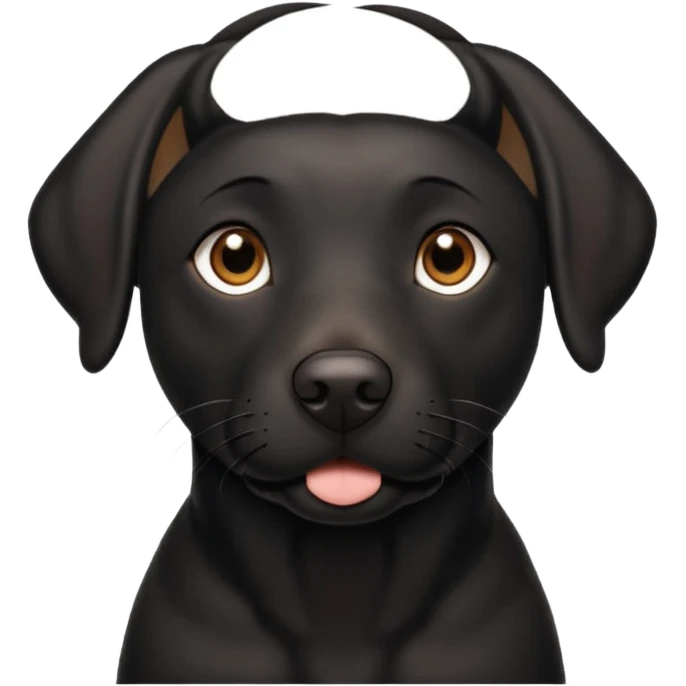Perro Labrador  negro adulto emoji