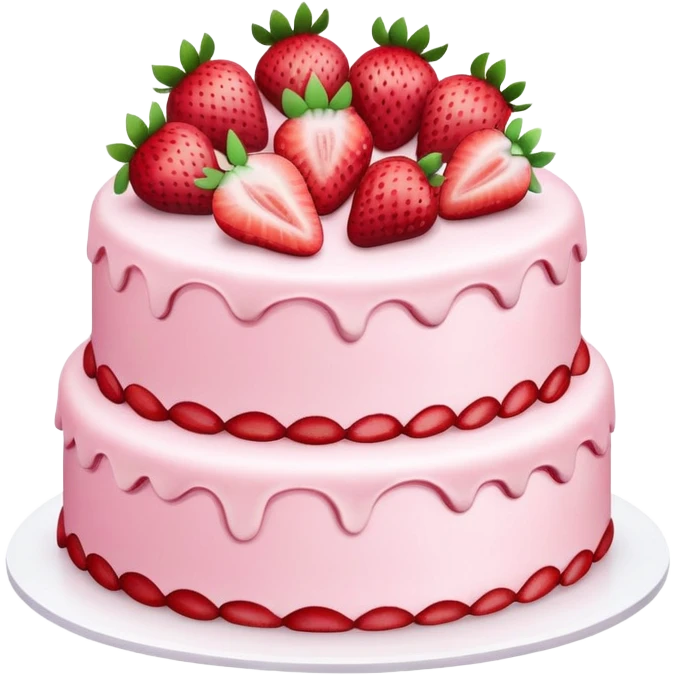 2 tier Strawberry Cake emoji