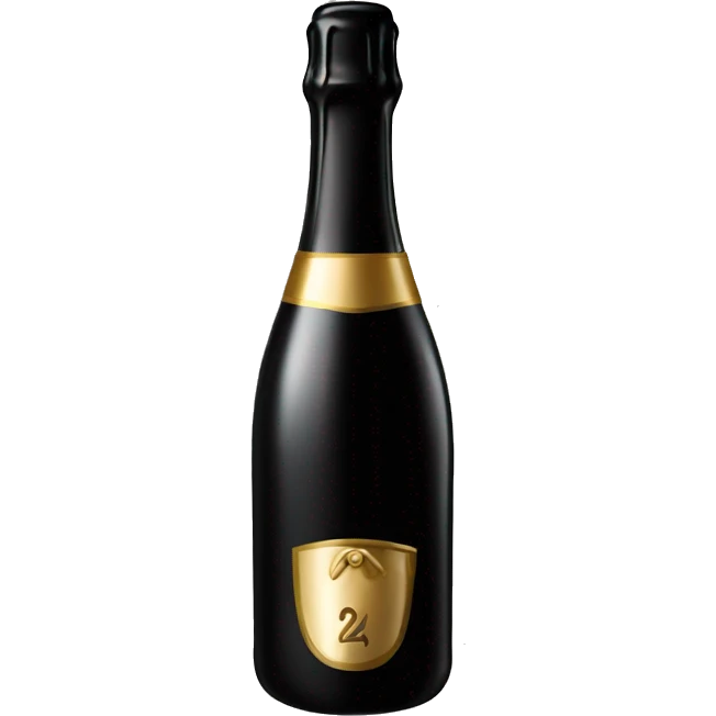 Black champagne bottle  emoji