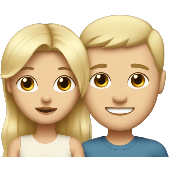 Blonde mom and brunette dad and blonde baby boy emoji