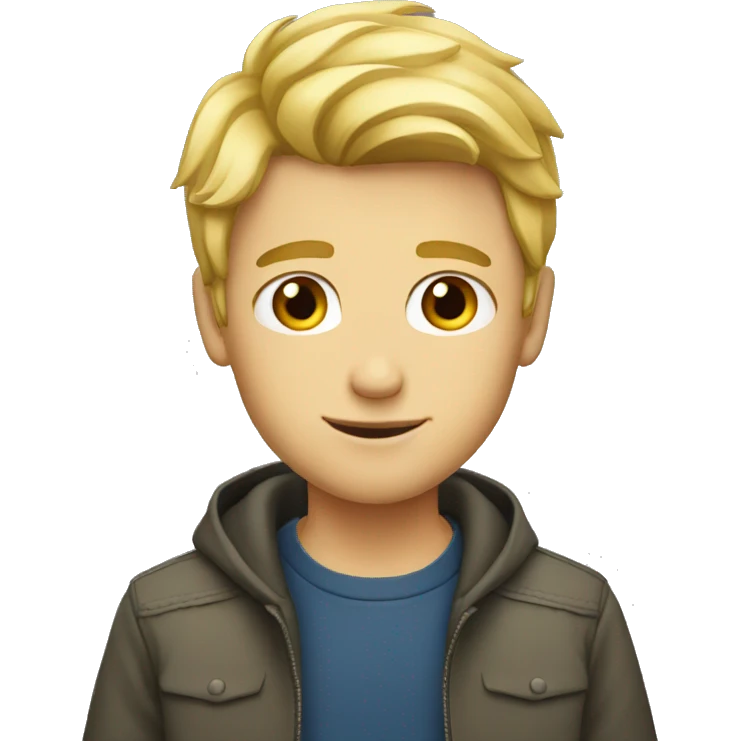 Handsome blond boy emoji