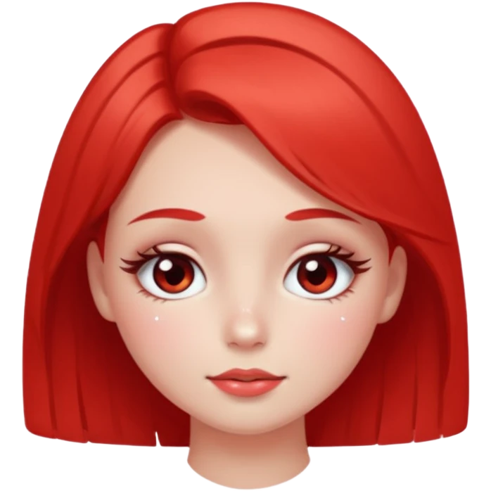 Shy pretty red cheeks blushing kong lashes sparkle emoji