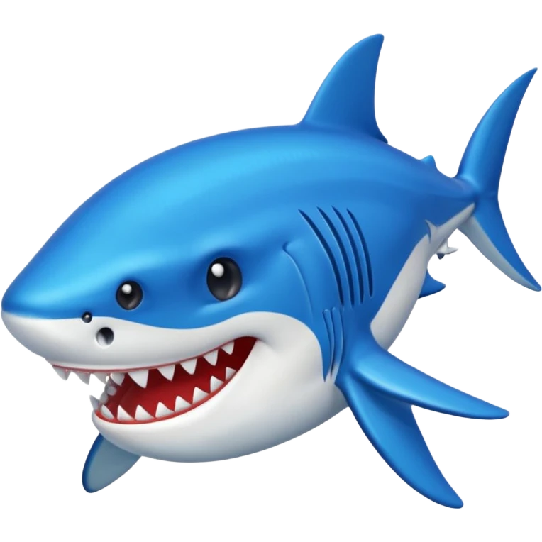 Tiburón con tenis azules emoji