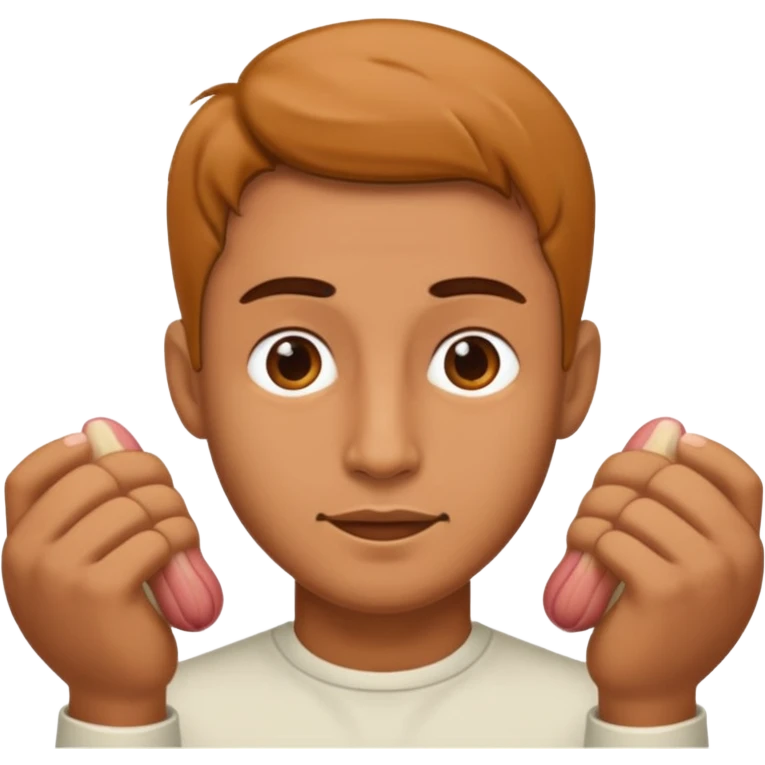 Guy gooning and edging with his dick emoji