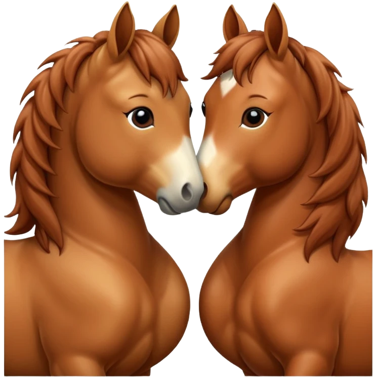 horses kissing heart emoji