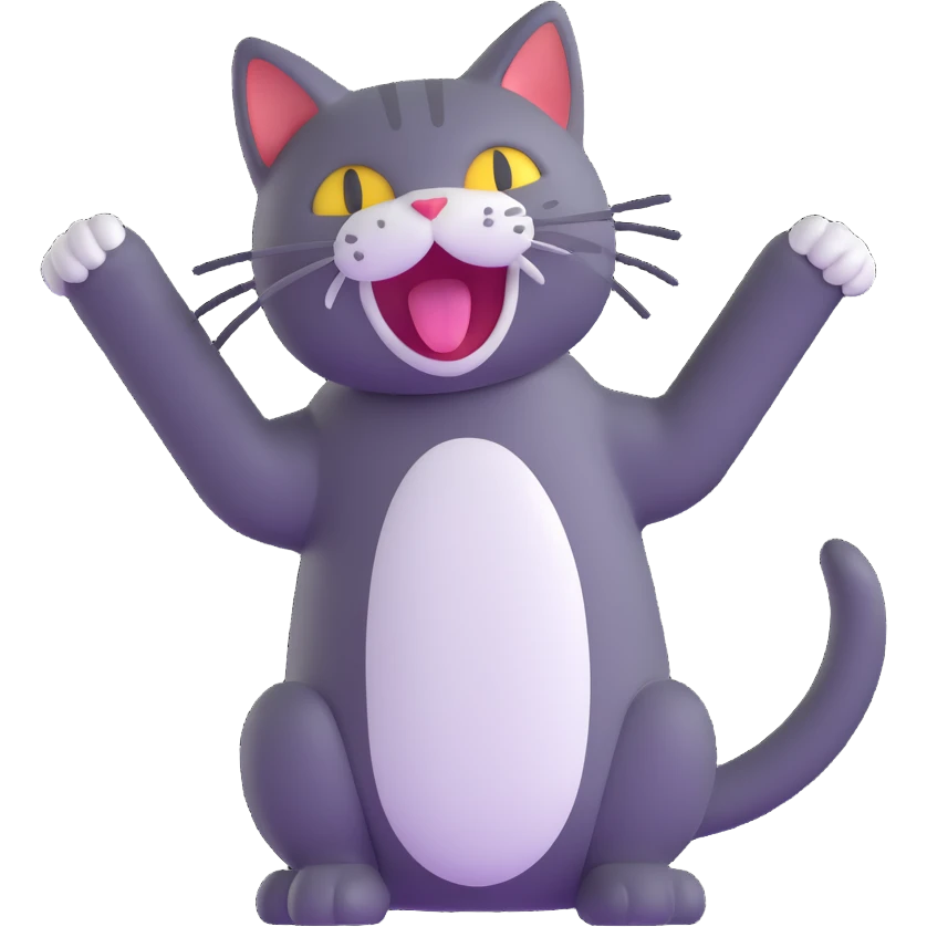 cat doing a mewing pose emoji