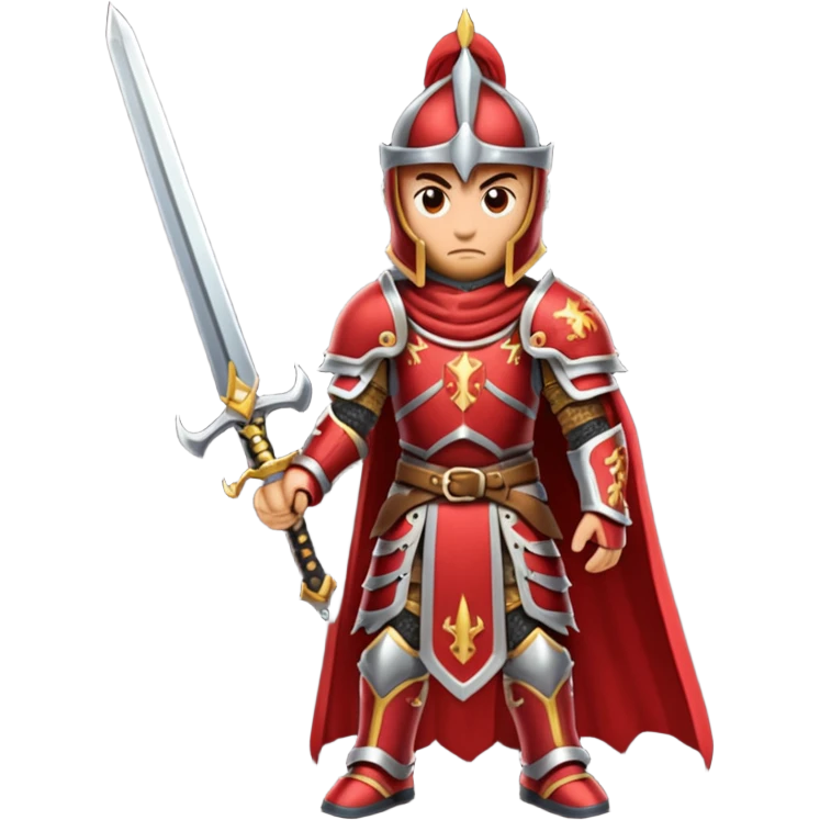 War King – crimson armor + sword emoji