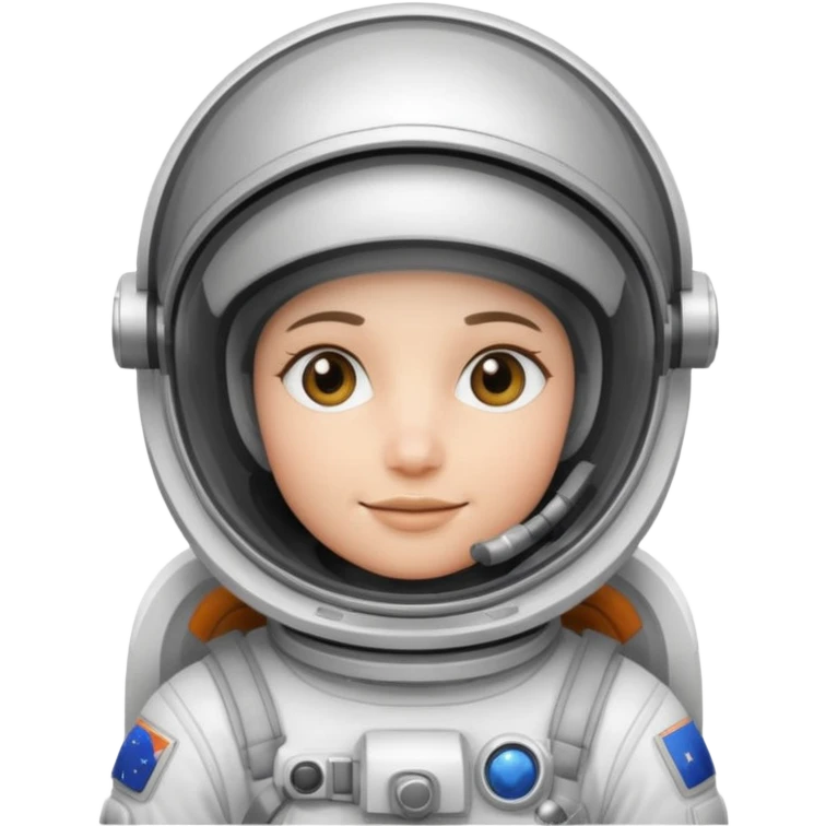 Astronaut in white EVA suit with silver visor helmet emoji