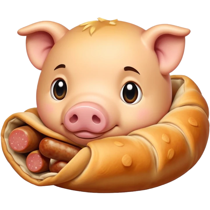 Pig in a blanket emoji