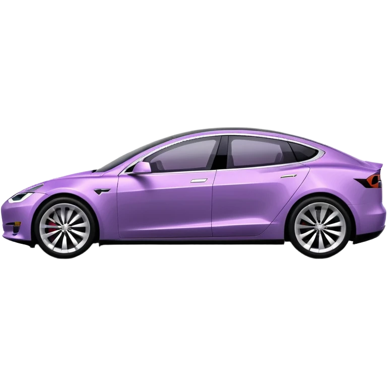 Light purple tesla side profile for ICS files and messages  emoji