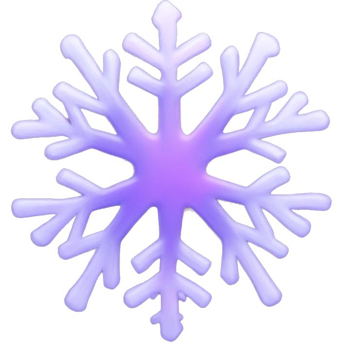 pastel pink and purple aurora snowflake  emoji