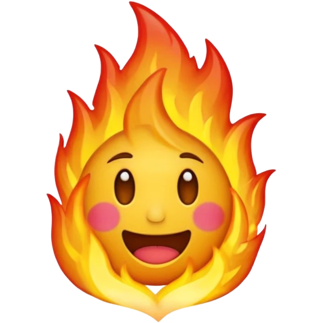 emoji qui pleure des flamme emoji