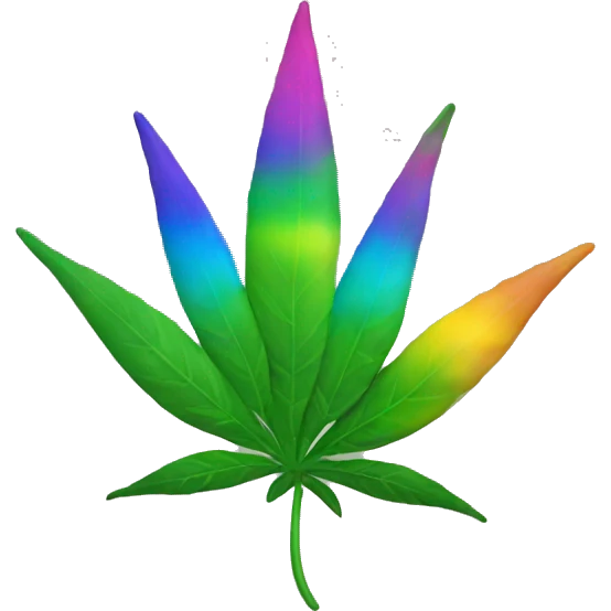 weed rainbow emoji