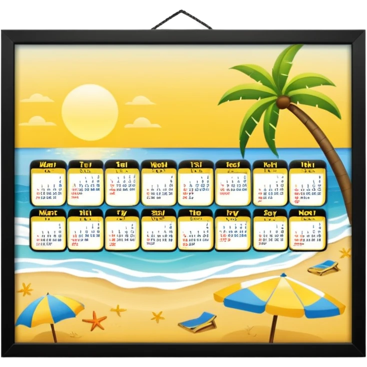 calendario playero con los todos dias y el mes de marzo donde esten señalados los dias 21 22 y 23 emoji