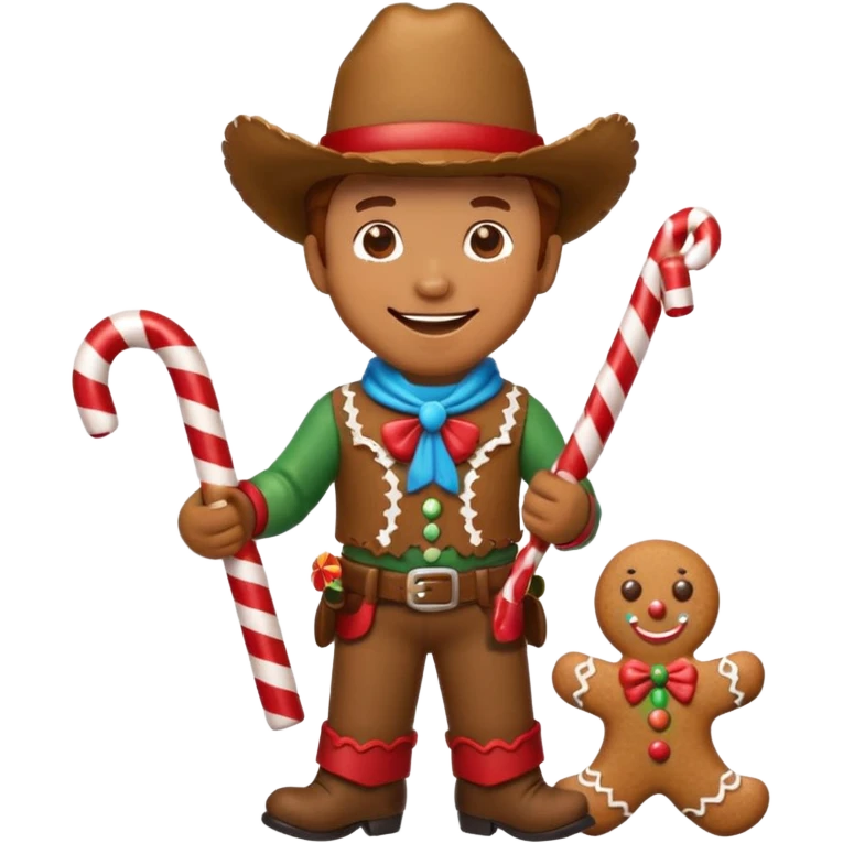 cowboy gingerbread emoji