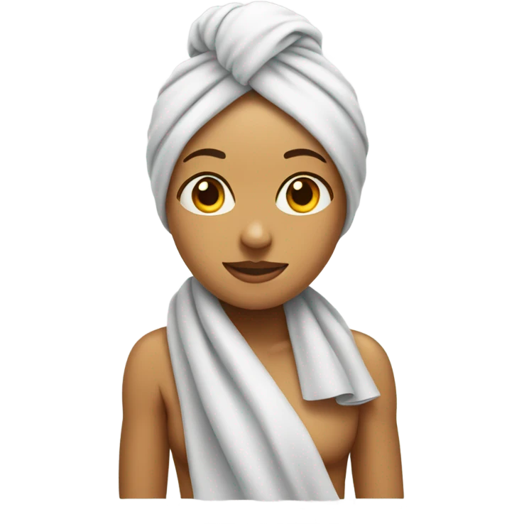 Girl with towel on head emoji