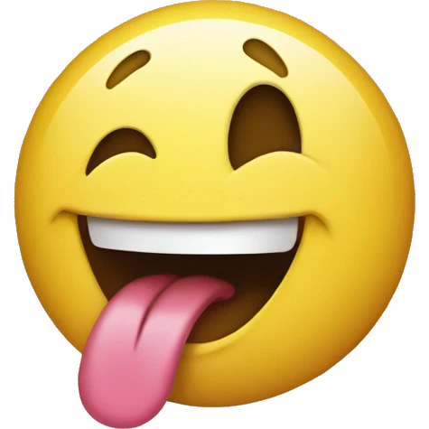 smiley with tongue  emoji