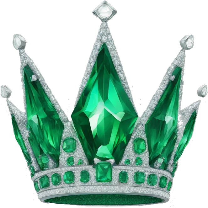 crown emerald color   emoji