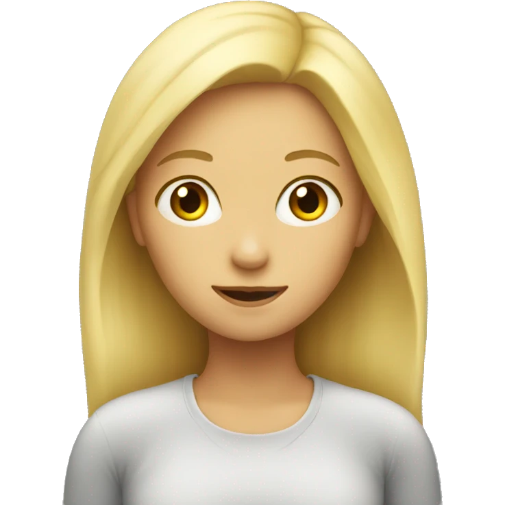 Blond Girl with idea  emoji