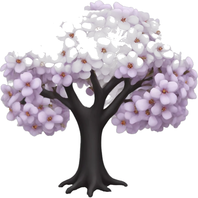 Black blossom tree emoji