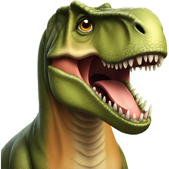 T-Rex on its birthday emoji