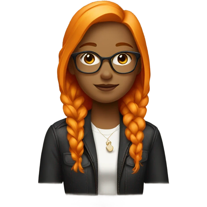 orange-haired girl in stylish attire emoji