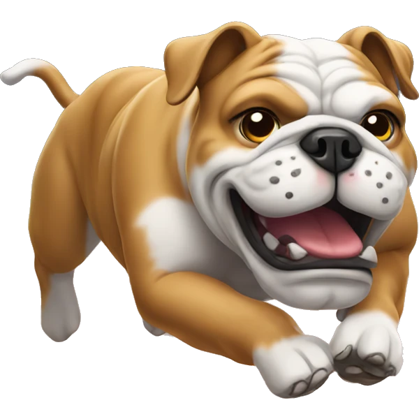 Bulldog running track emoji