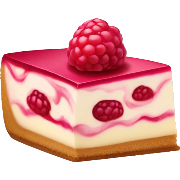 Raspberry cheesecake slice emoji