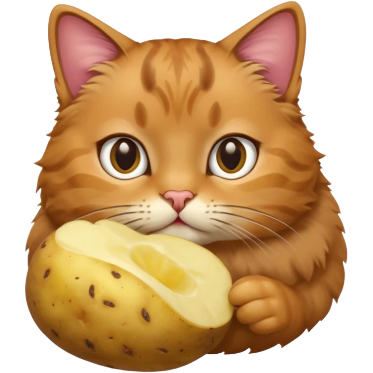 Cat eating a potato  emoji