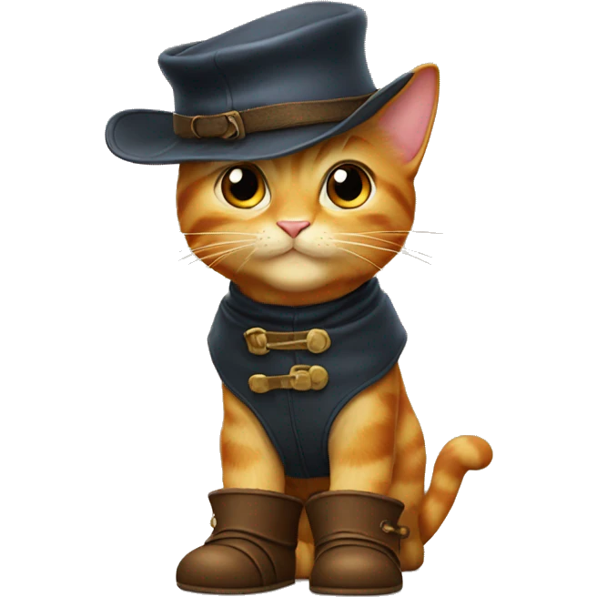 Puss in Boots wearing cap and boots emoji
