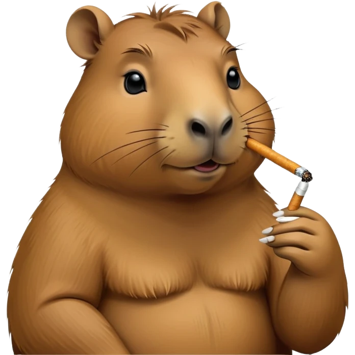 Capybara smoking  emoji
