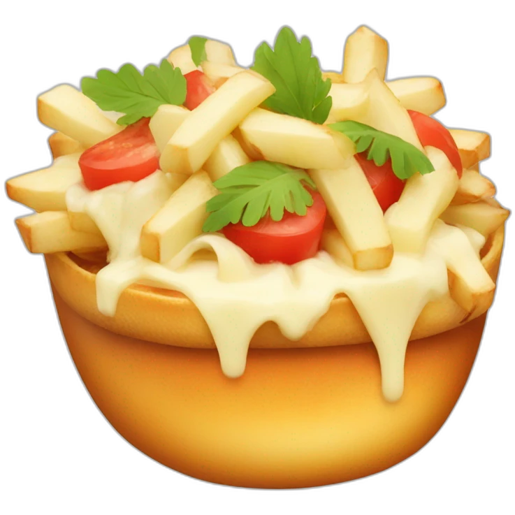 Poutine ating pasteque emoji