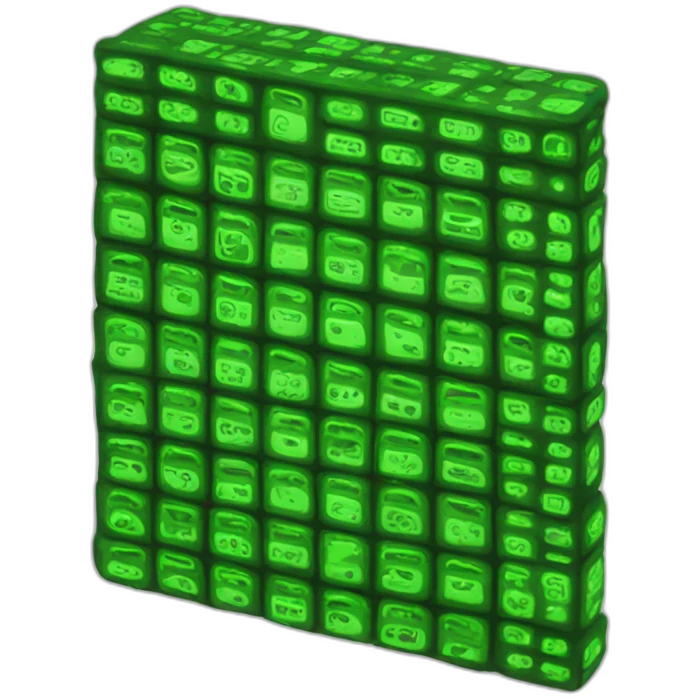 matrix green code emoji