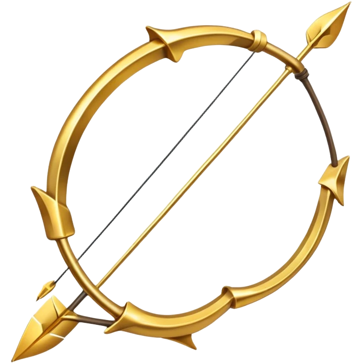 golden bow and arrow emoji