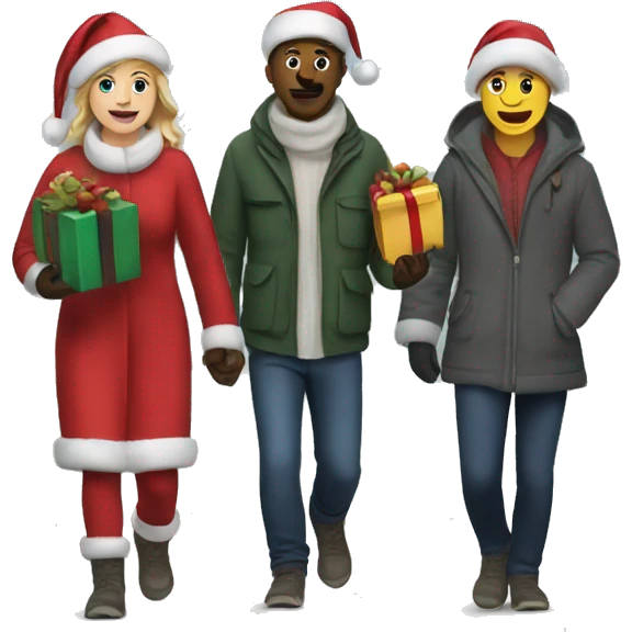 Christmas walk  emoji