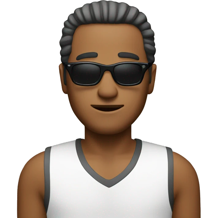 Man with bob and sunglasses emoji